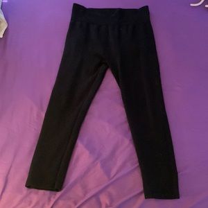 Black fleece leggings